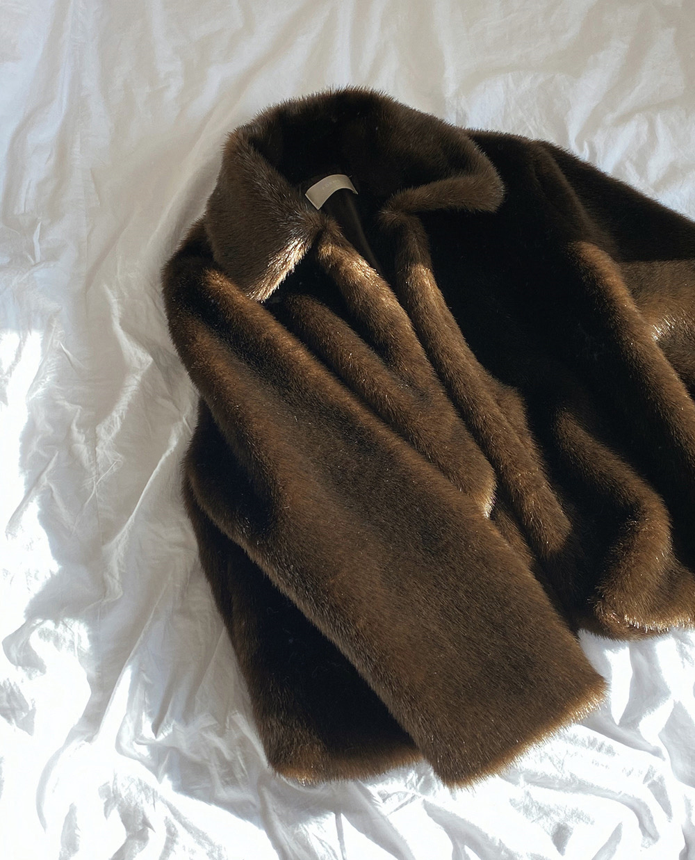 brown fur jacket
