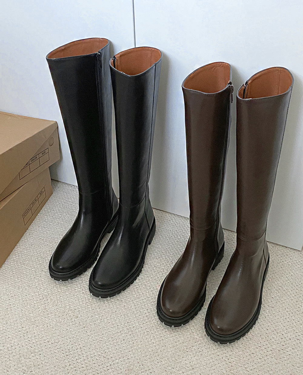 round long boots 2color