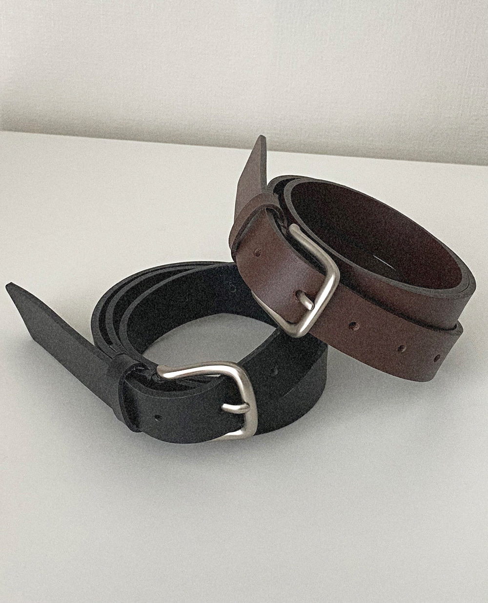 (leather)cow leather belt 2color