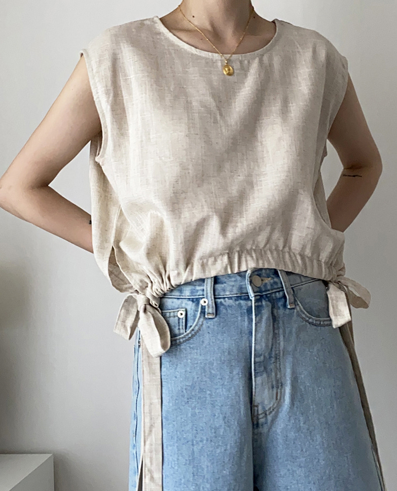 side long tail blouse 2color
