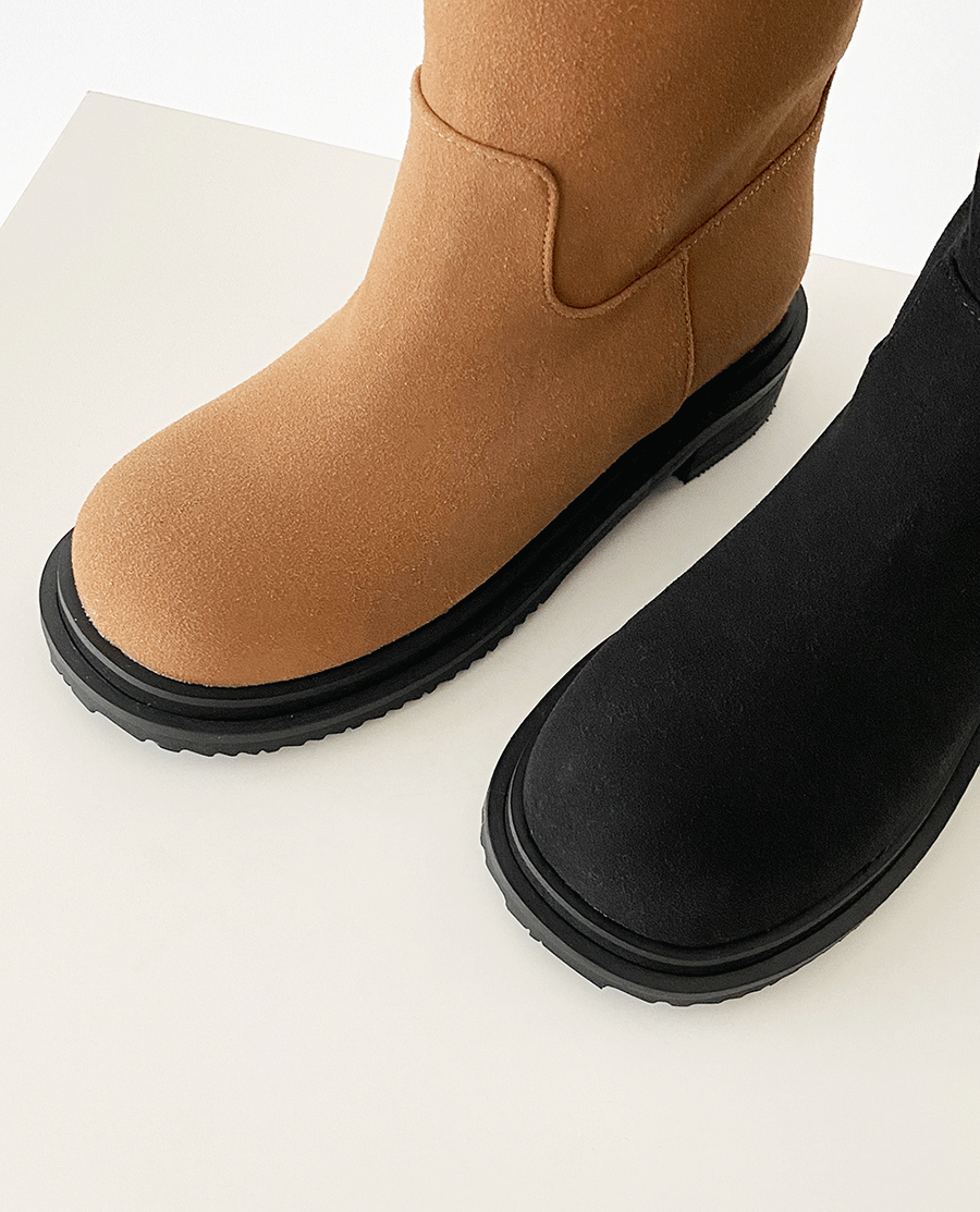 middle suede boots 2color