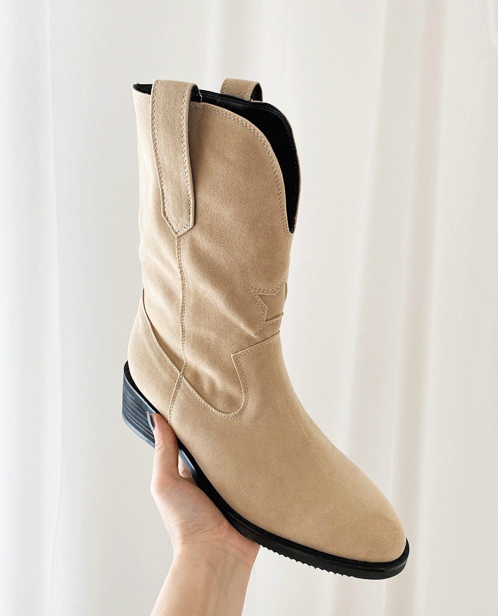 (leather)suede western boots 3color