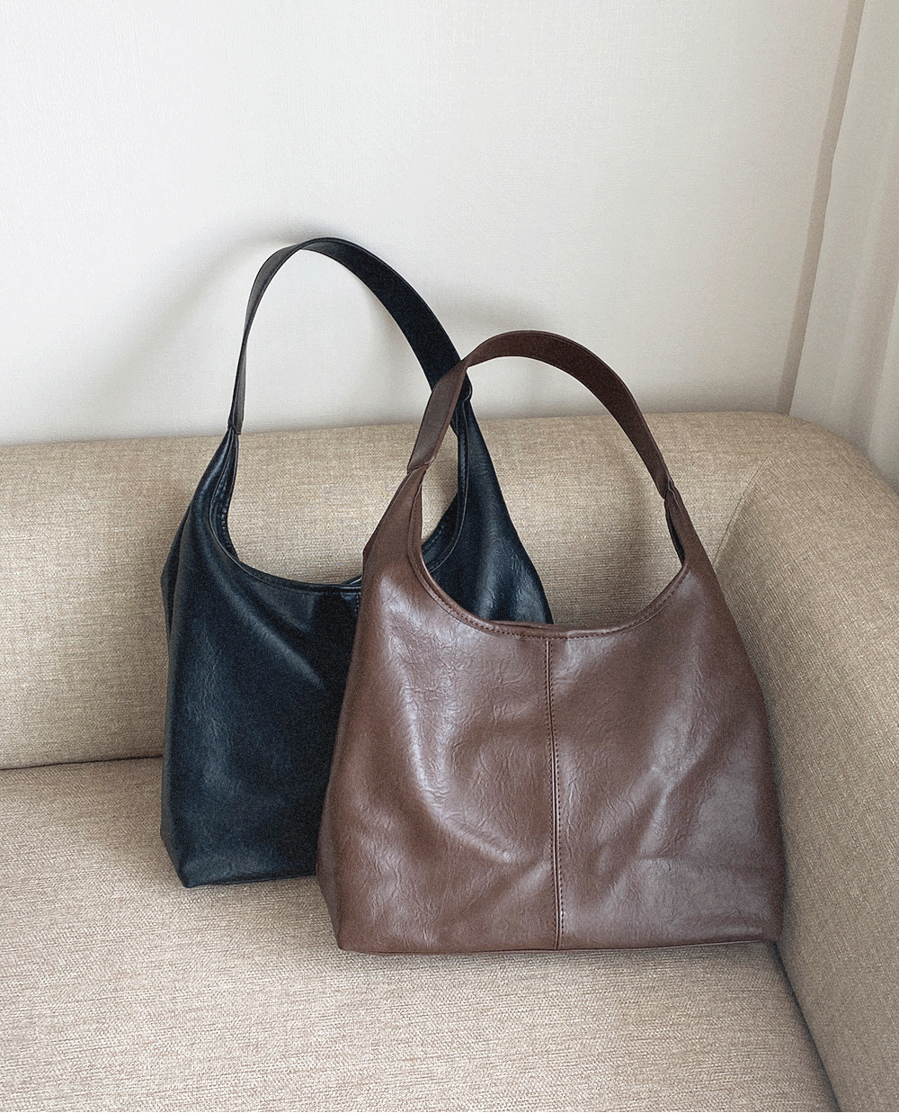 casual leather bag 2color