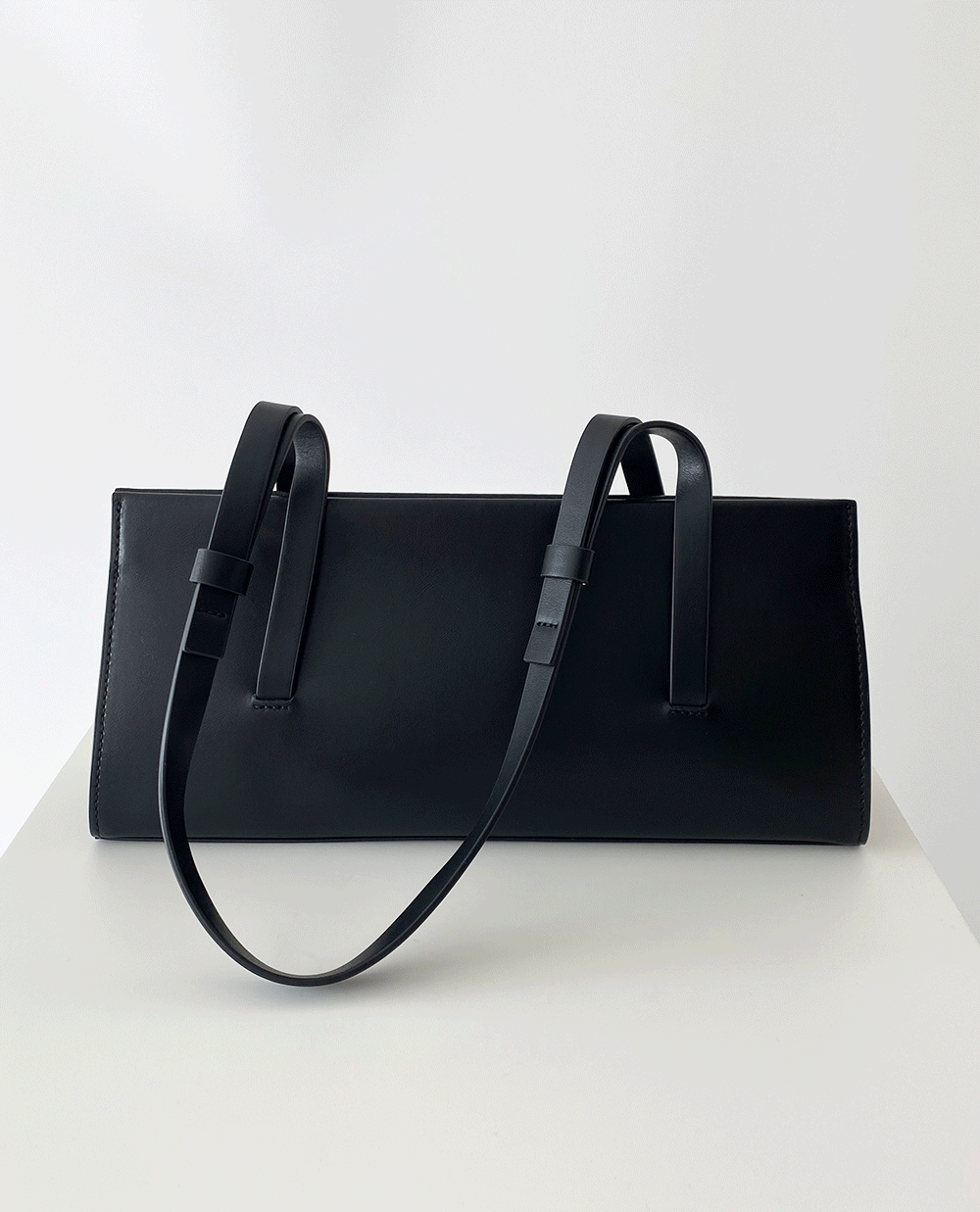 (leather) cow leather slim square bag