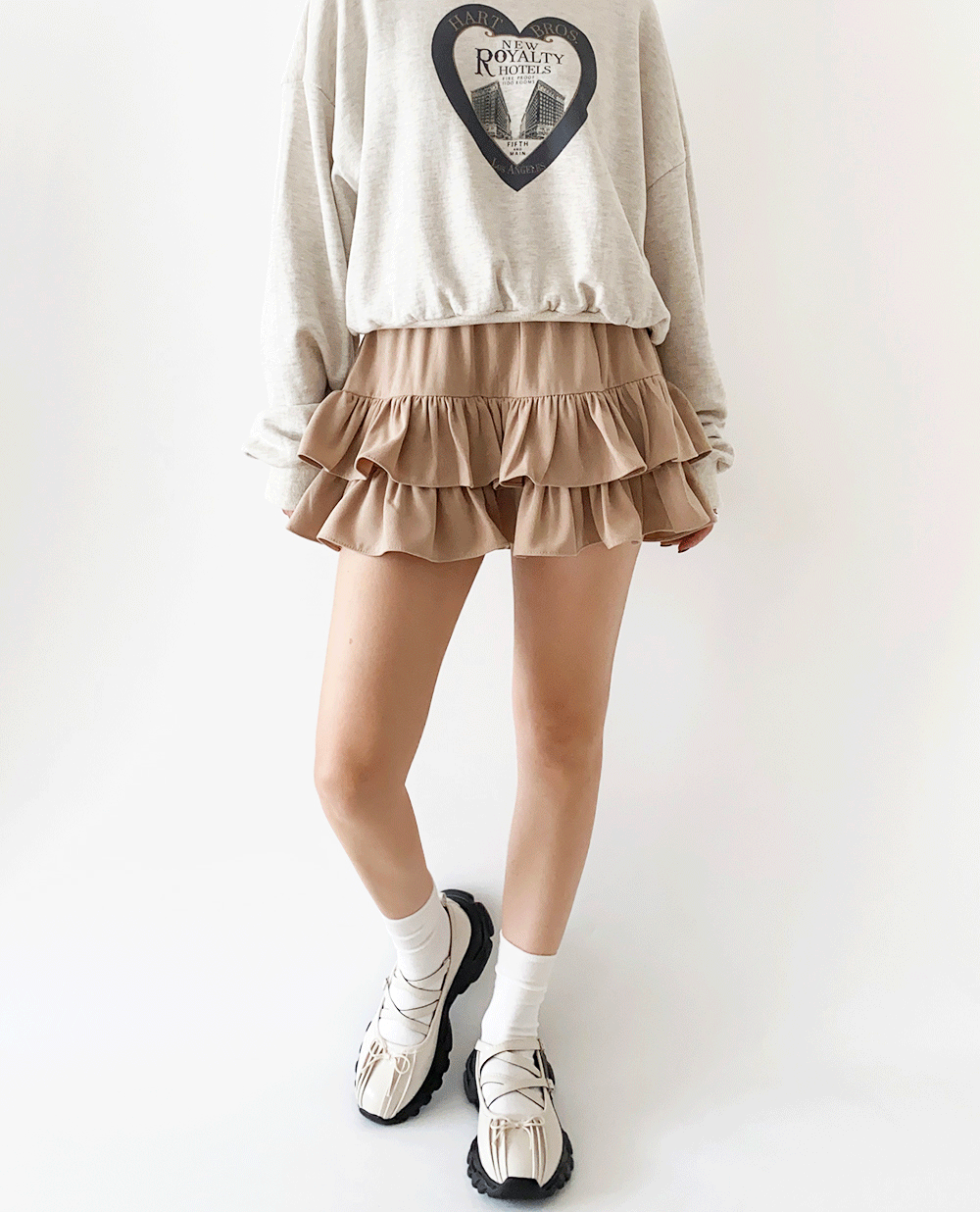 mini frill skirt 3color